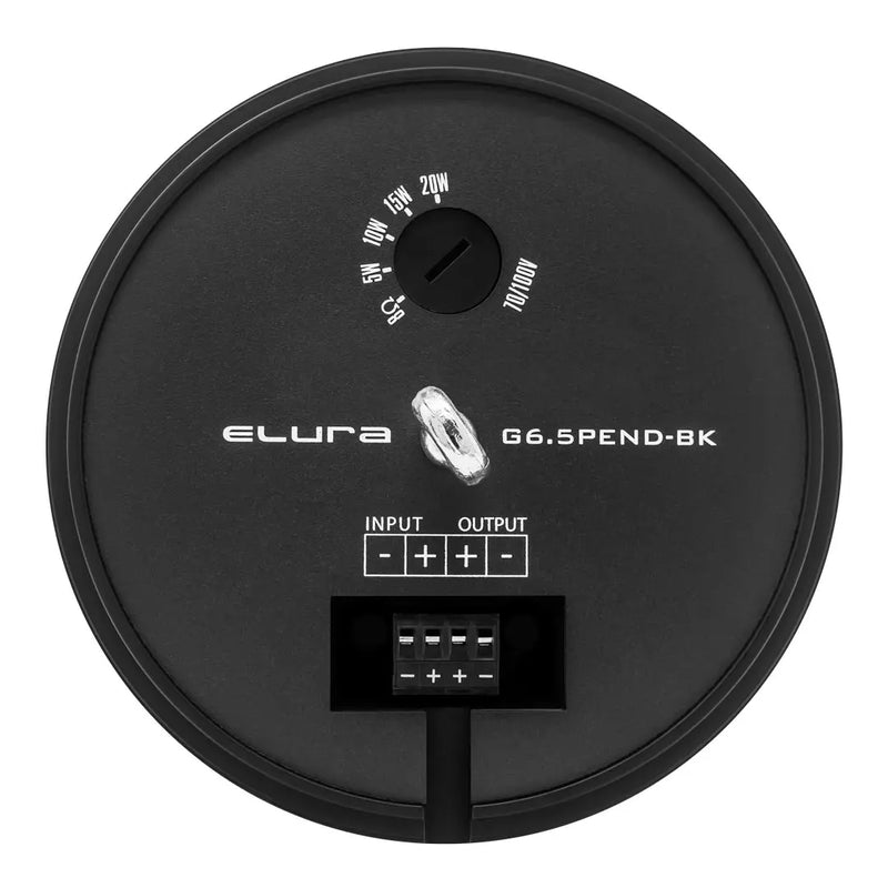 Elura G6.5PEND-BK 6.5" Coaxial Two-Way Pendant Speaker